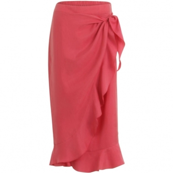 Coster Copenhagen, Skirt with ruffles and tieband, puffy pink